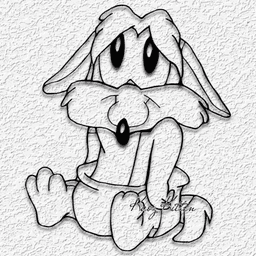 BABY WILE E COYOTE WALL ART LOONEY TOONS HOME DECOR 3d model