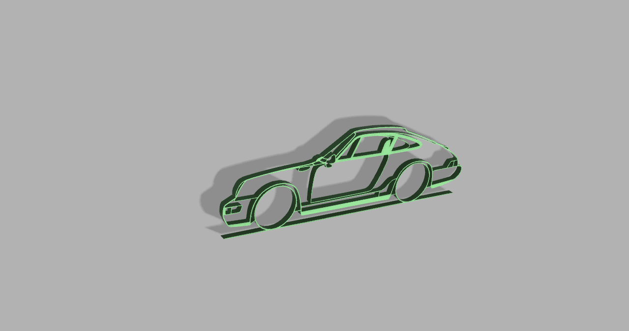 Porsche Wall Decor 3d model