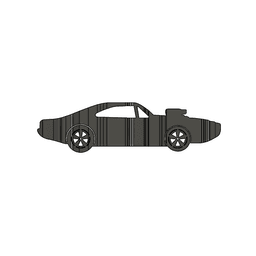 Dodge Charger 1970 3D Car Flip Art Desk Display 3d model