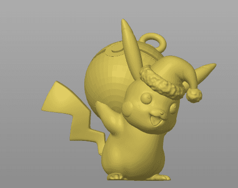 Pikachu - Xmas with Poke Ball 3d model