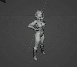 Hero Girl in a Powerful Stance v2 3d model