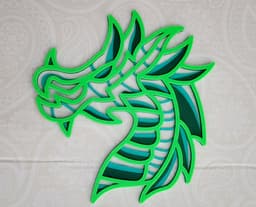 Sir Dragon Layered Wall Art 3d model