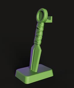 Naruto Kunai STL | Anime Prop 3D Print | Display Stand 3d model