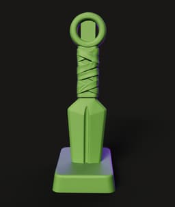 Naruto Kunai STL | Anime Prop 3D Print | Display Stand 3d model