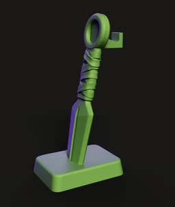Naruto Kunai STL | Anime Prop 3D Print | Display Stand 3d model