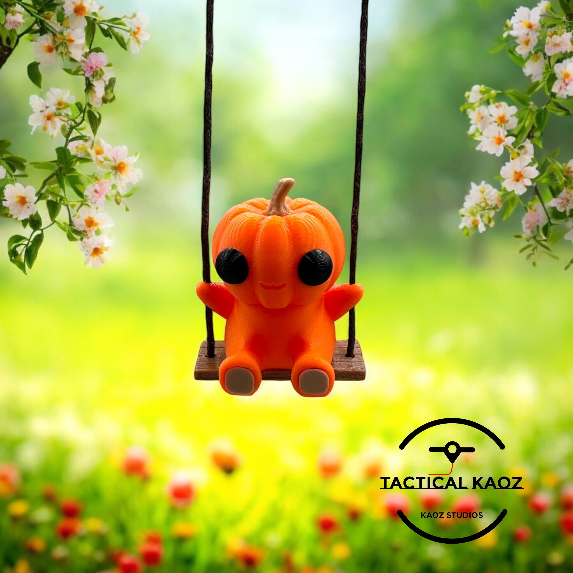 Pumpkin Swing Buddy – Rearview Mirror Accessory Multi Part Model 3d model