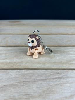Lion Fidget Keychain 3d model