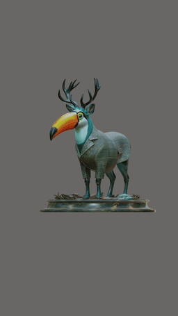 The Azure Antlered Orator – Sovereign Wild Series No. 3 3d model