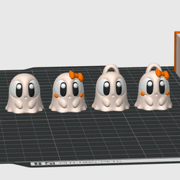 FREE Halloween mini ghosts 3d model