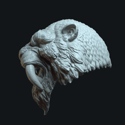 Sabertooth v3 _Action Figure Head 3d model