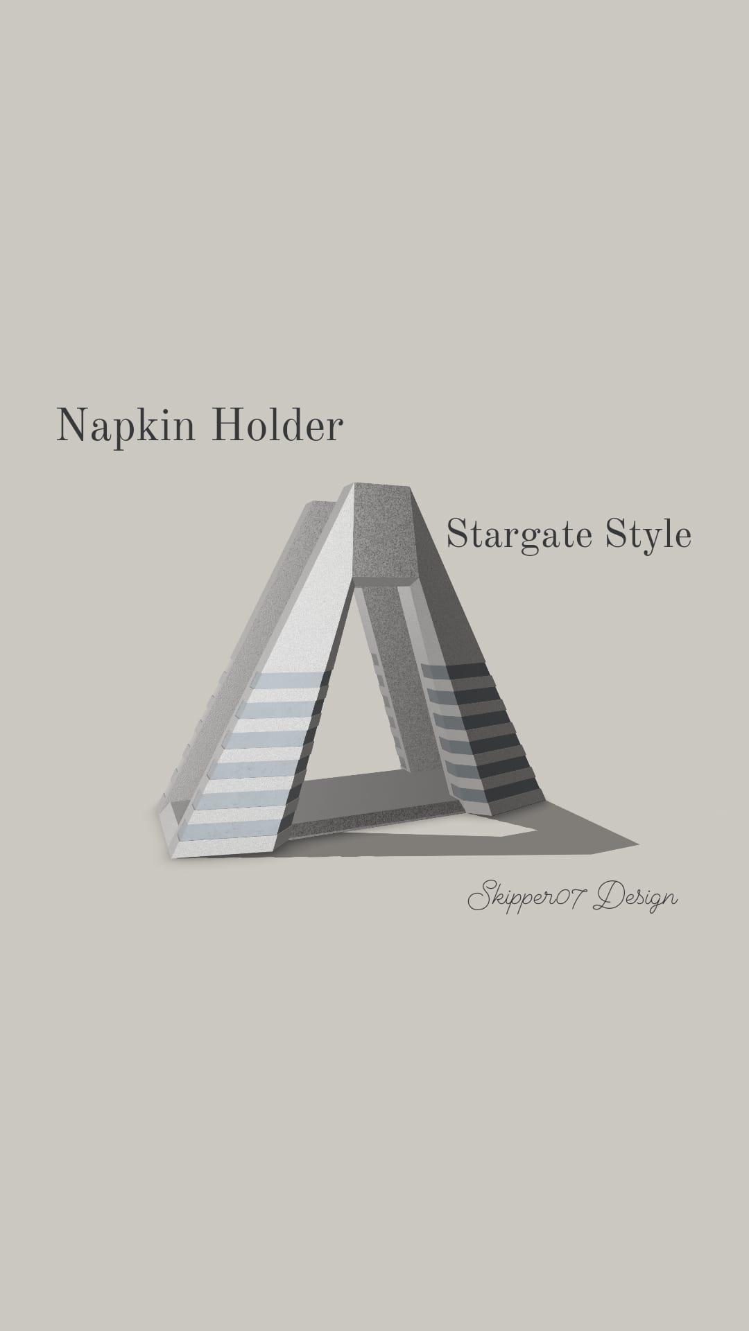 Napkin Holder Stargate Style.stl 3d model