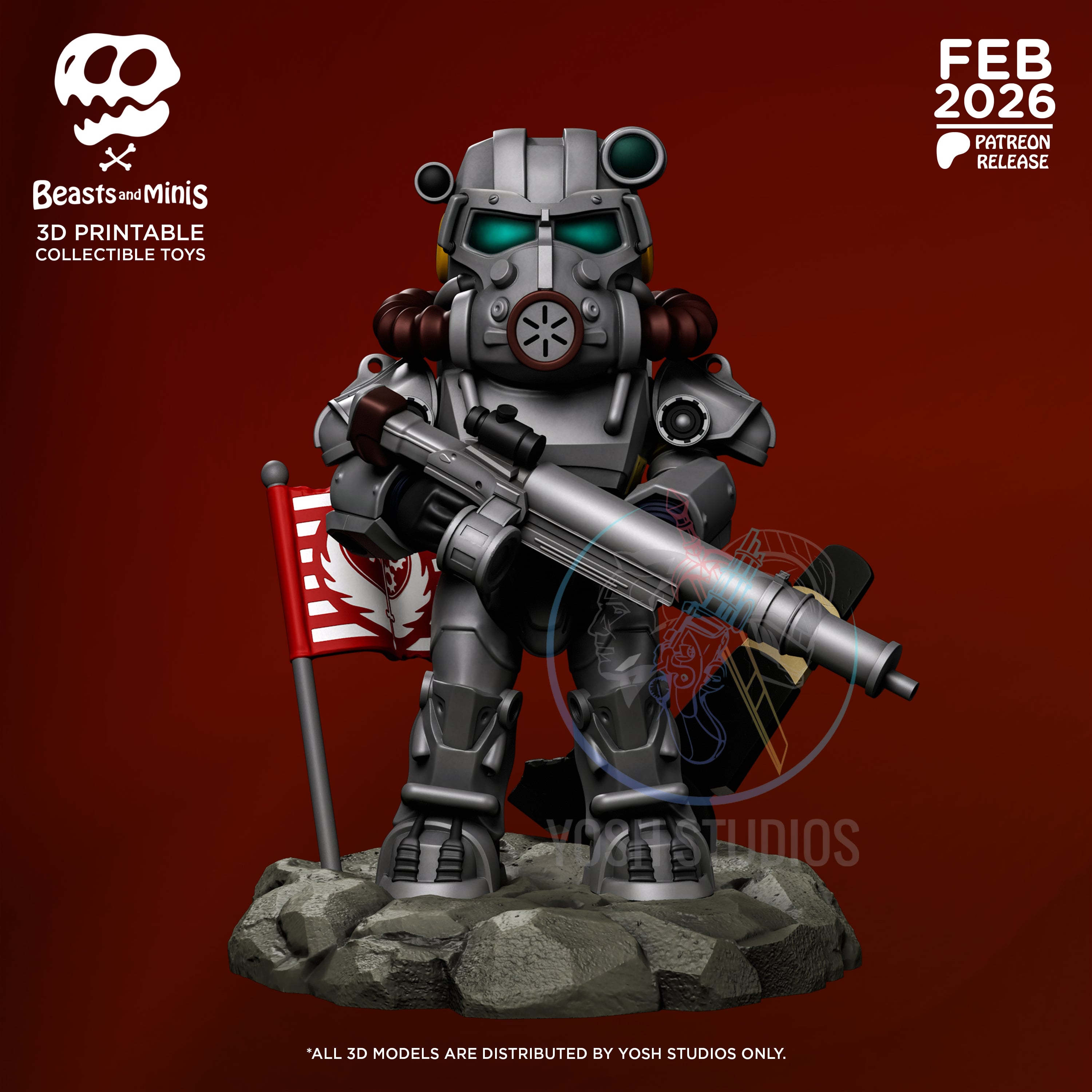 Fallout T45 Mini 3D Printer STL file 3d model