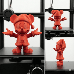 Santa Mickey Mouse - Cute Christmas Figure | Free STL 3d model