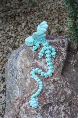 ARTICULATED DRAGON WITH WINGS 031.stl 3d model