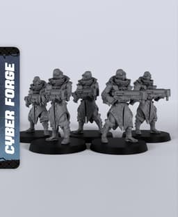 Sandforged Scouts - With Free Cyberpunk - Sci-Fi Gift Ideas for RPG and Wargamers 3d model