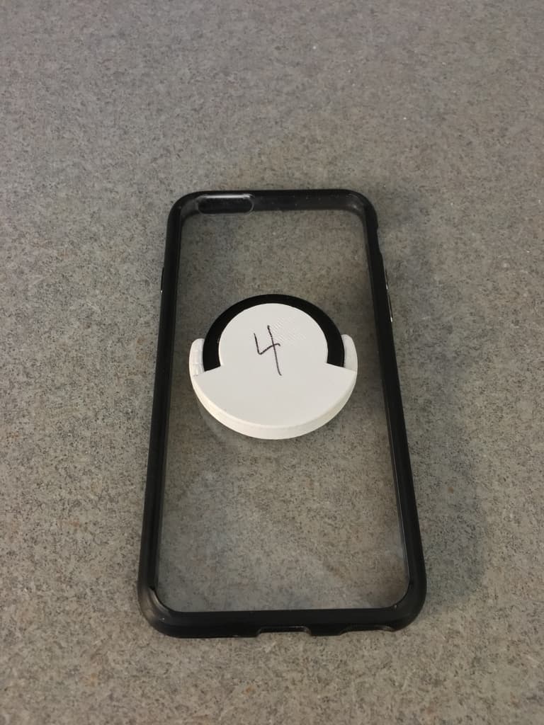Disc Mount Socket that Pops With Blank Back for Remixing 3d model
