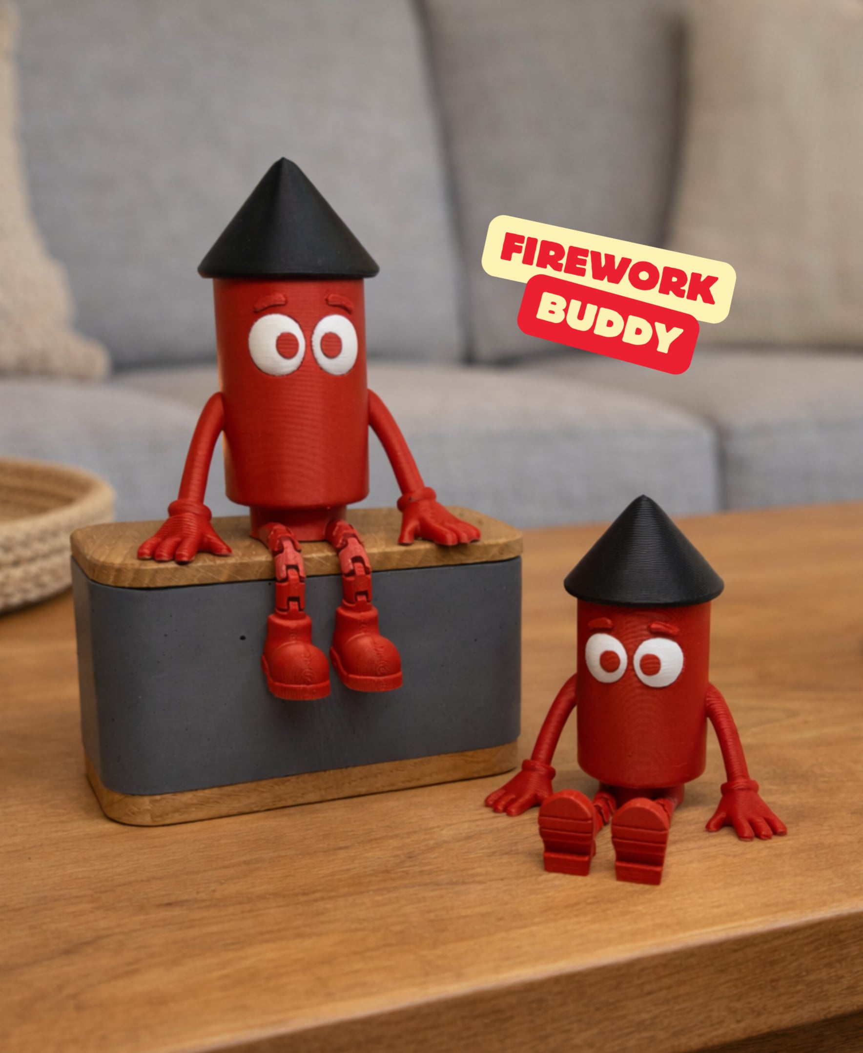 FIREWORK BUDDY ARTICULATED / SILVESTER BUDDY / SILVESTER DECOR 3d model