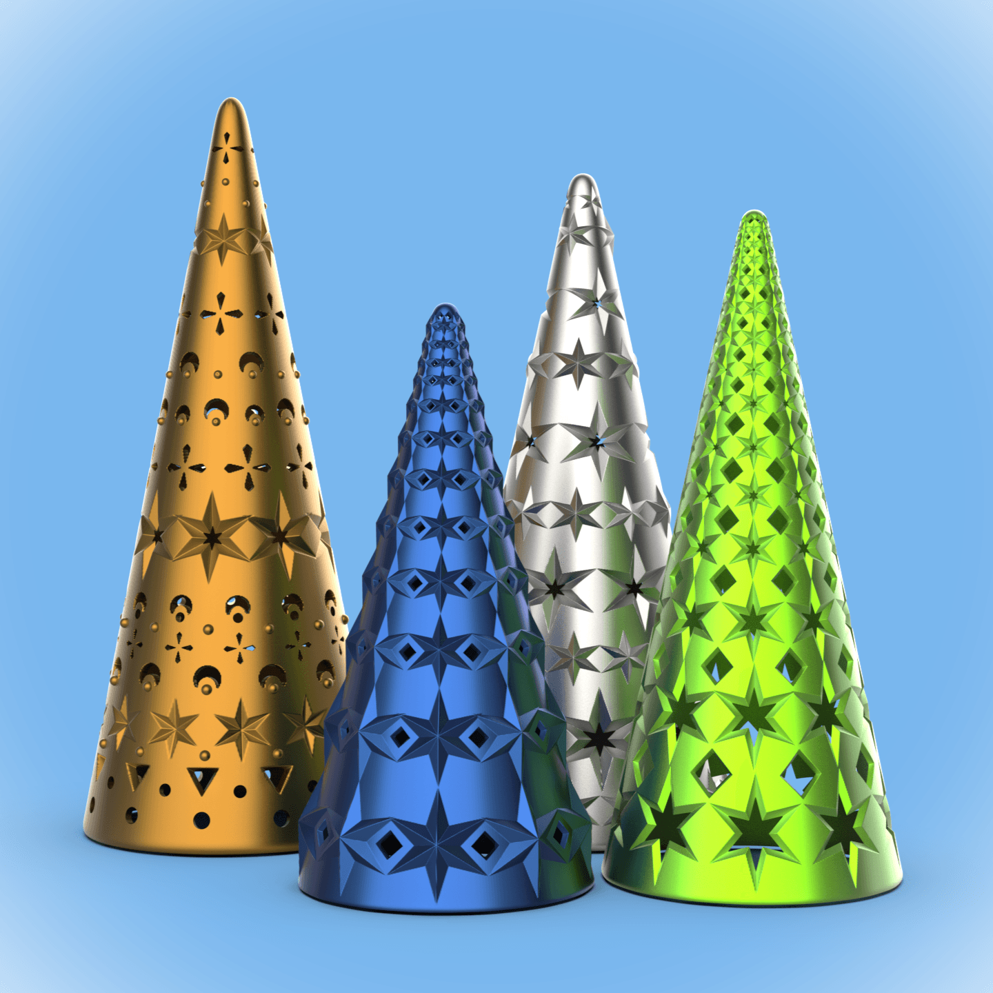 "Holy" Tree Tealight Topper 3d model