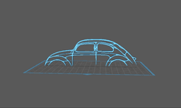Volkswagen - Beetle retro Wall Art 3d model