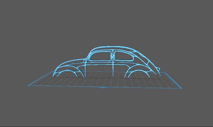 Volkswagen - Beetle retro Wall Art 3d model