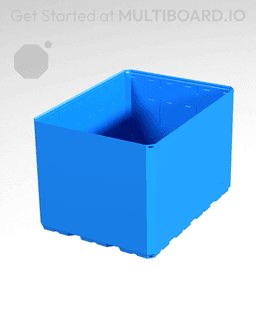 3x4x2.5 CU - Simple Walls - Multibin Shell 3d model