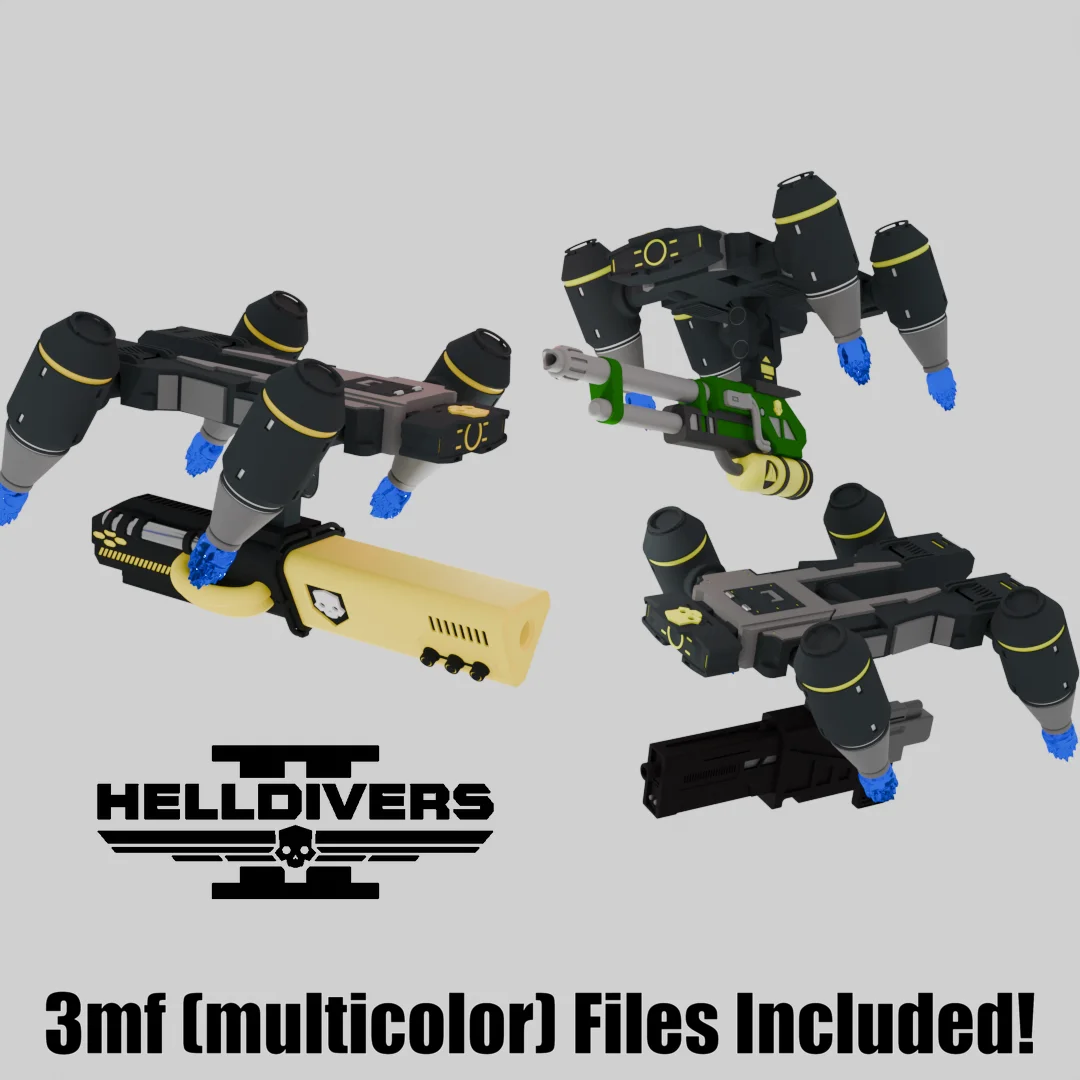 Helldivers 2 Guard Dog Rover Bundle / Video game Military Drone 3d print 3mf Prop 3d model