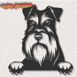 schnauzer wall art scotty dog wall decor scottish terrier decoration 3d model