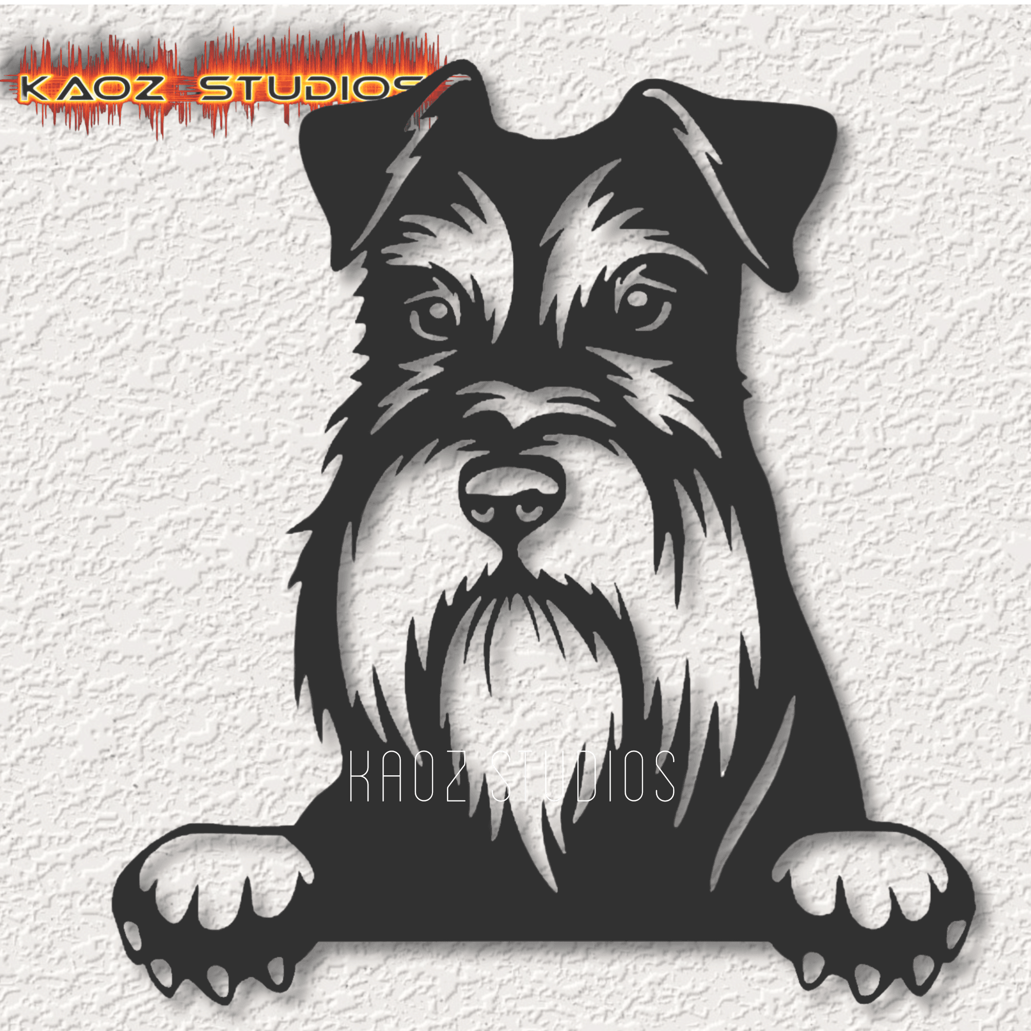 schnauzer wall art scotty dog wall decor scottish terrier decoration 3d model