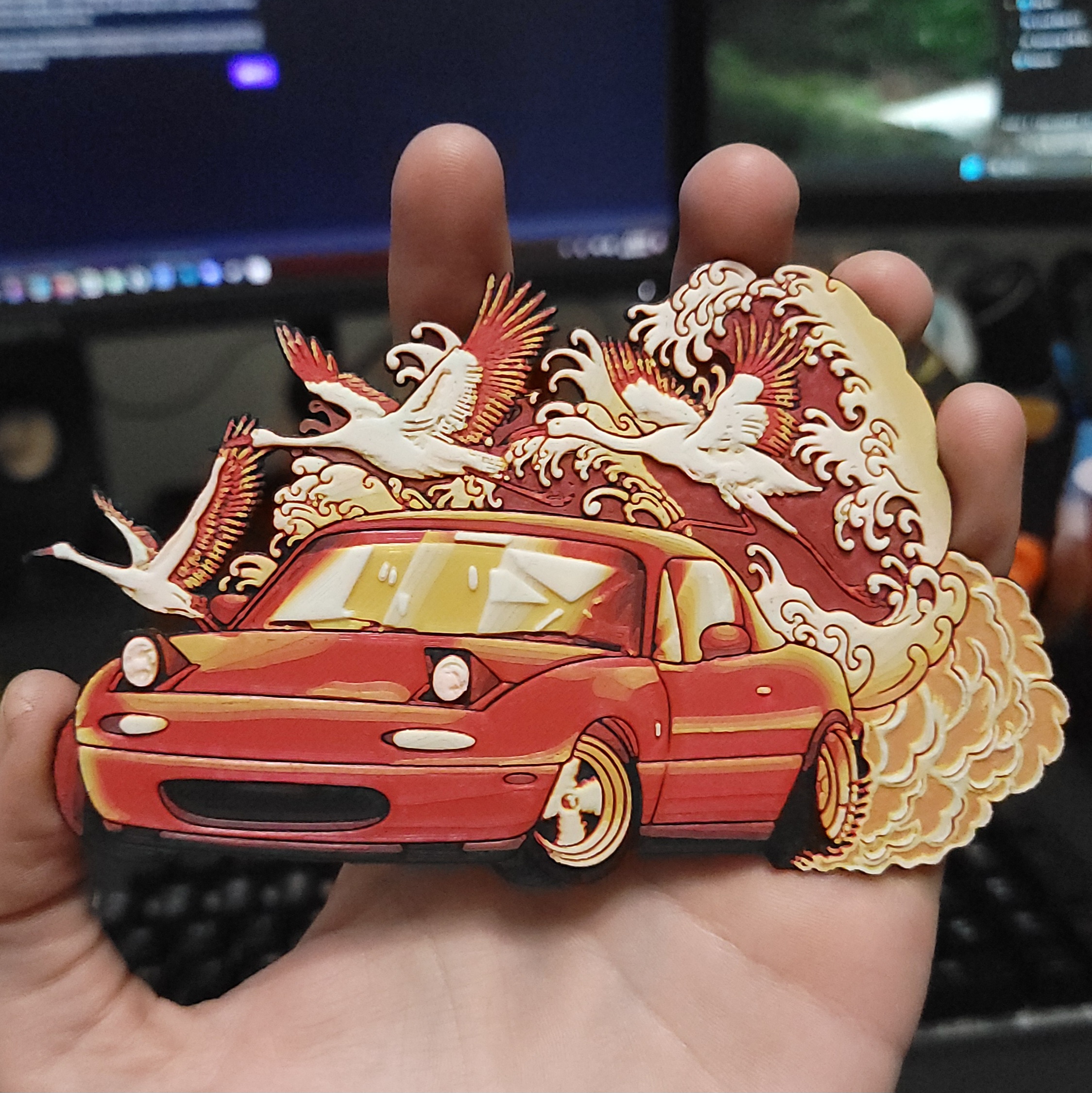 Traditional Miata Magnet 3d model