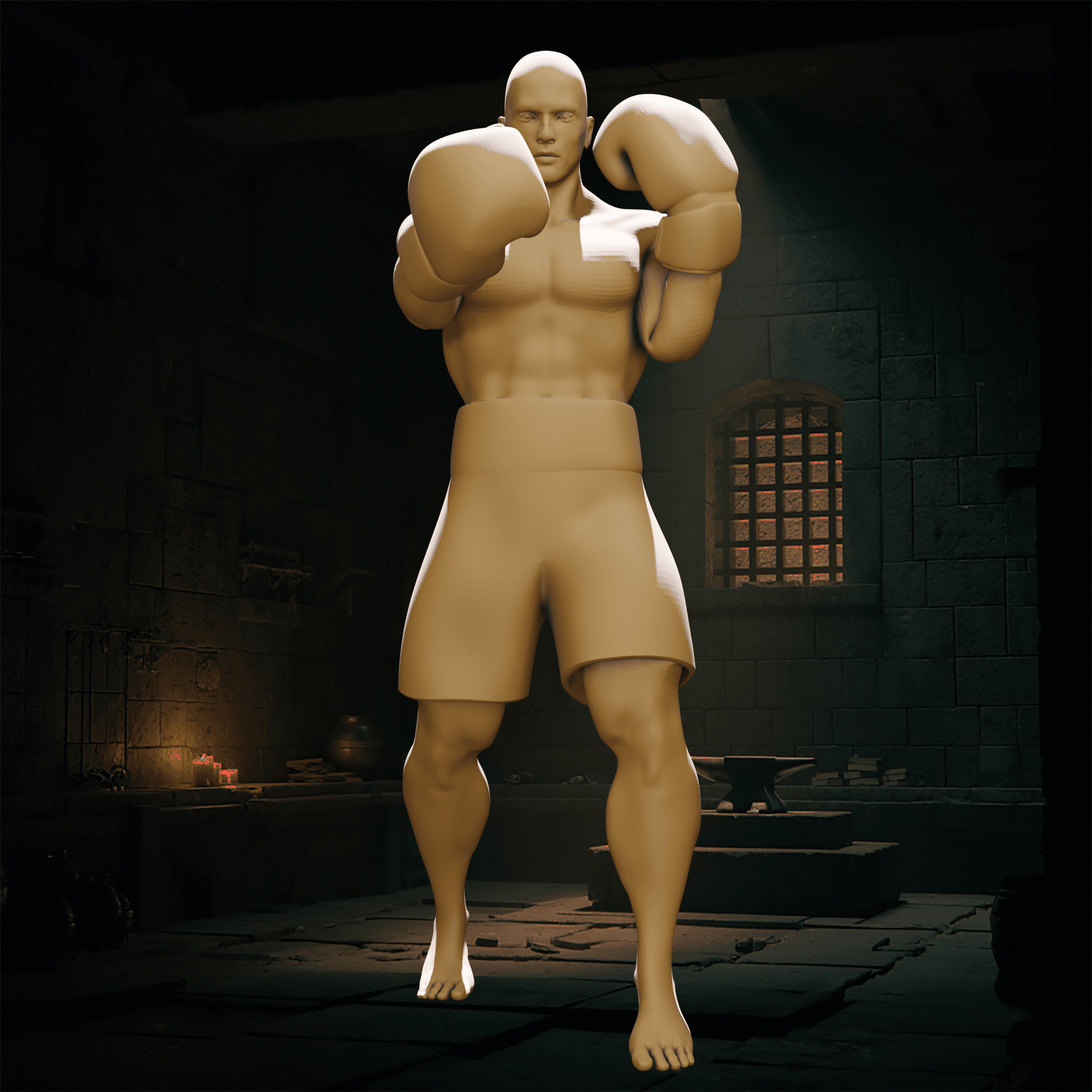 Male Boxer v1 3d model