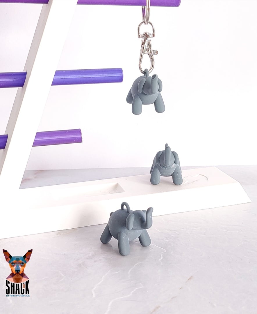 Balloon Elephant Charm 3d model