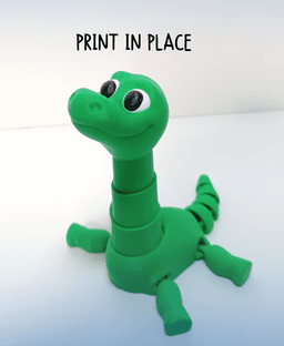 CUTE BRONTOSAURUS ARTICULATED, 3MF INCLUDED, TINY BRONTOSAURUS FLEXI 3d model