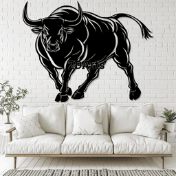 Bull 2D Wall Art/Window Art 3d model