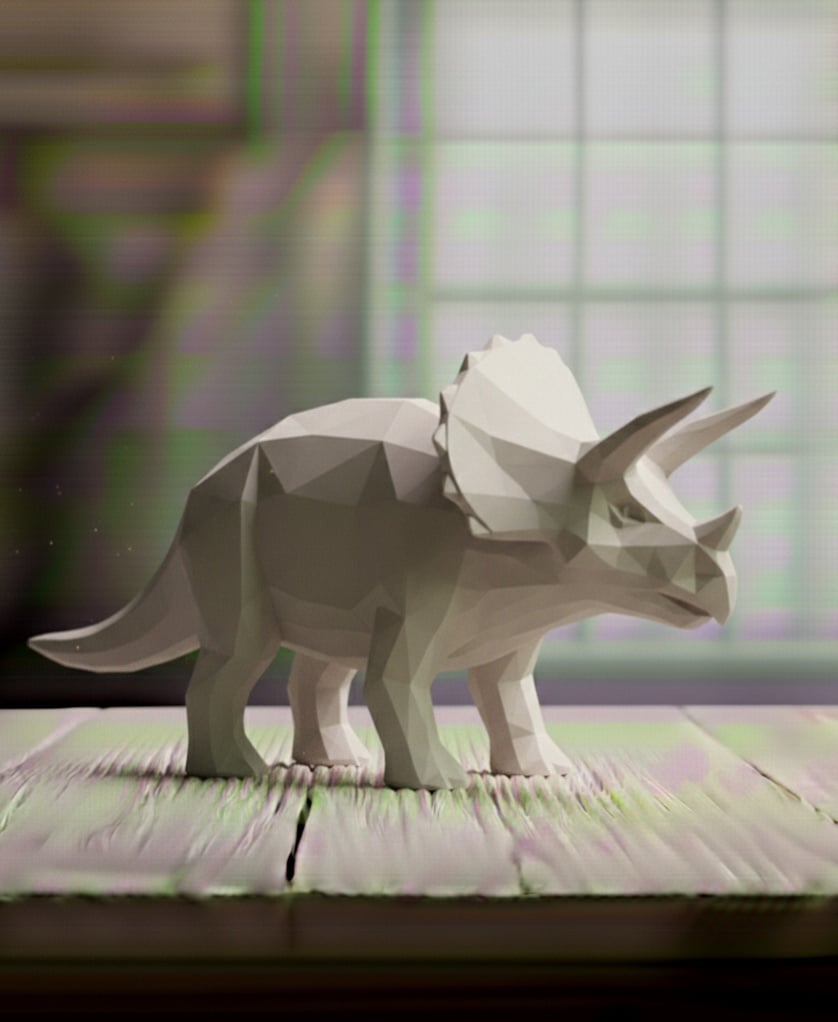 TRICERATOPS LOWPOLY 3d model