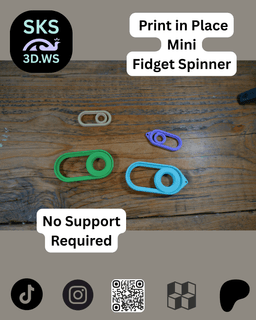 Mini Print-in-Place Fidget Spinner Free Model 3d model