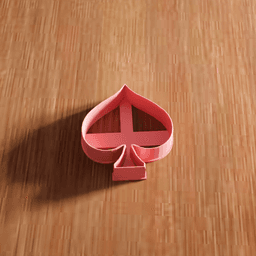 Playing Card Suits Cookie Cutter Stamp Bundle 3d model