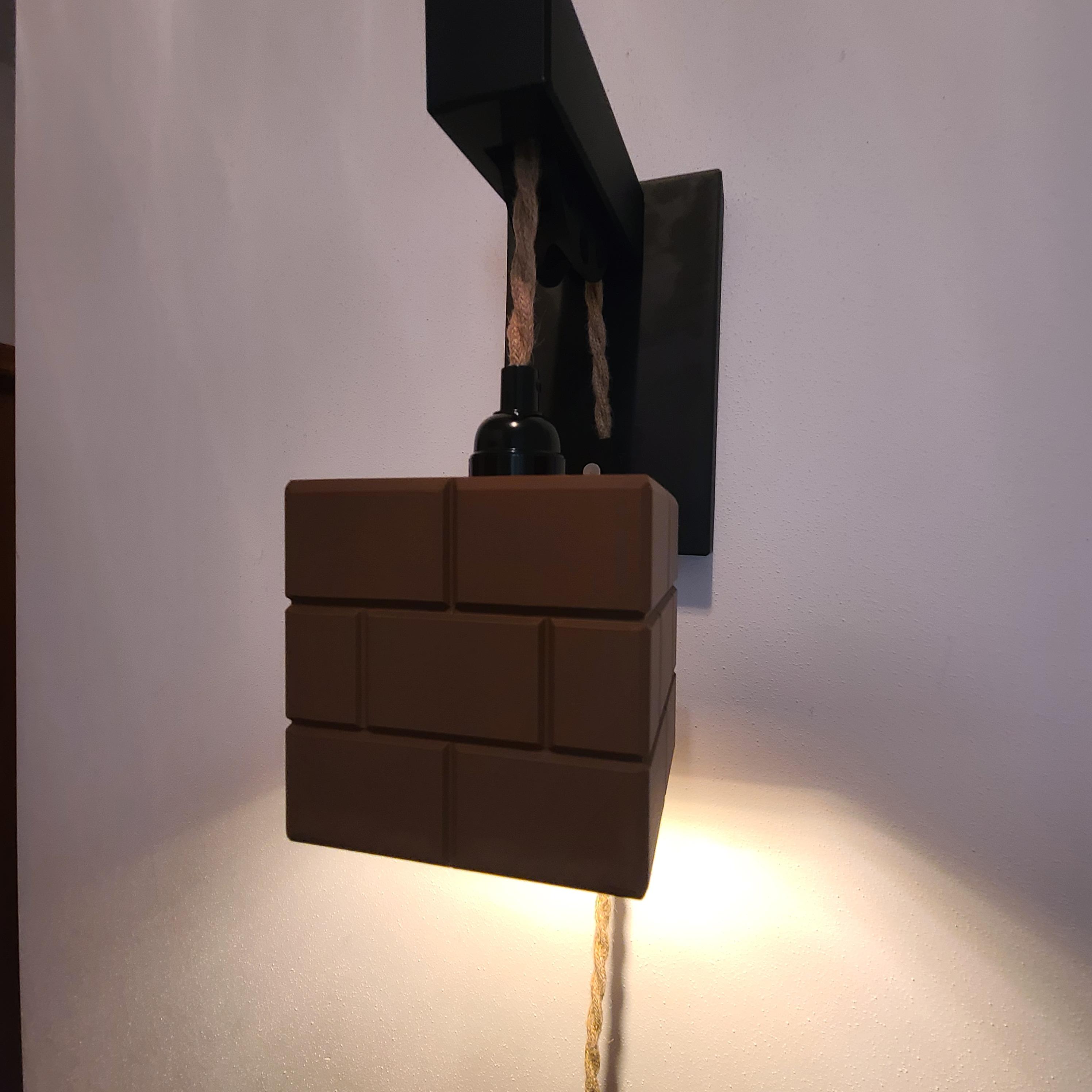 Brick Lamp Shade - Video Game Inspired Functional Art 3d model