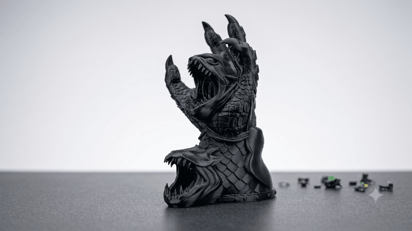Basilisk Themed Hand Dice Tower 3d model
