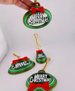 Merry Christmas Ornament Set 3d model