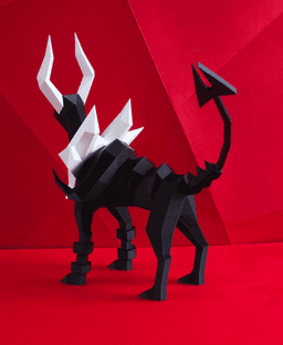 Mega Houndoom Low Poly Pokemon 3d model