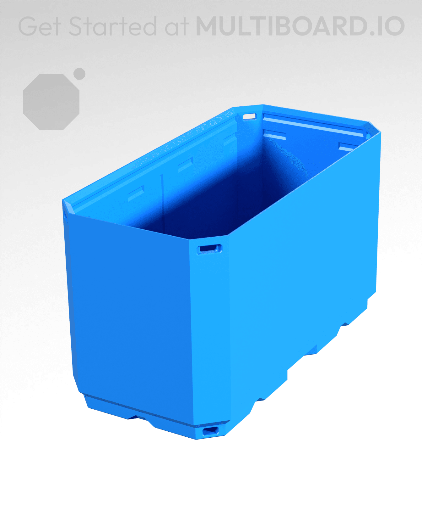 1x2x1 CU - Simple Walls - Multibin Shell 3d model