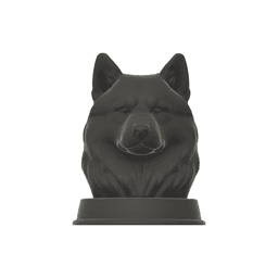 Alaskan Malamute Dog Bust, STL File, 3MF File, 3D Printable Dog Statue, Pet Memorial Model Download 3d model