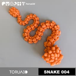 Articulated Snake 004 - Print in place - No supports - 3mf - STL 3d model