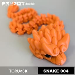 Articulated Snake 004 - Print in place - No supports - 3mf - STL 3d model