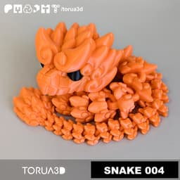 Articulated Snake 004 - Print in place - No supports - 3mf - STL 3d model