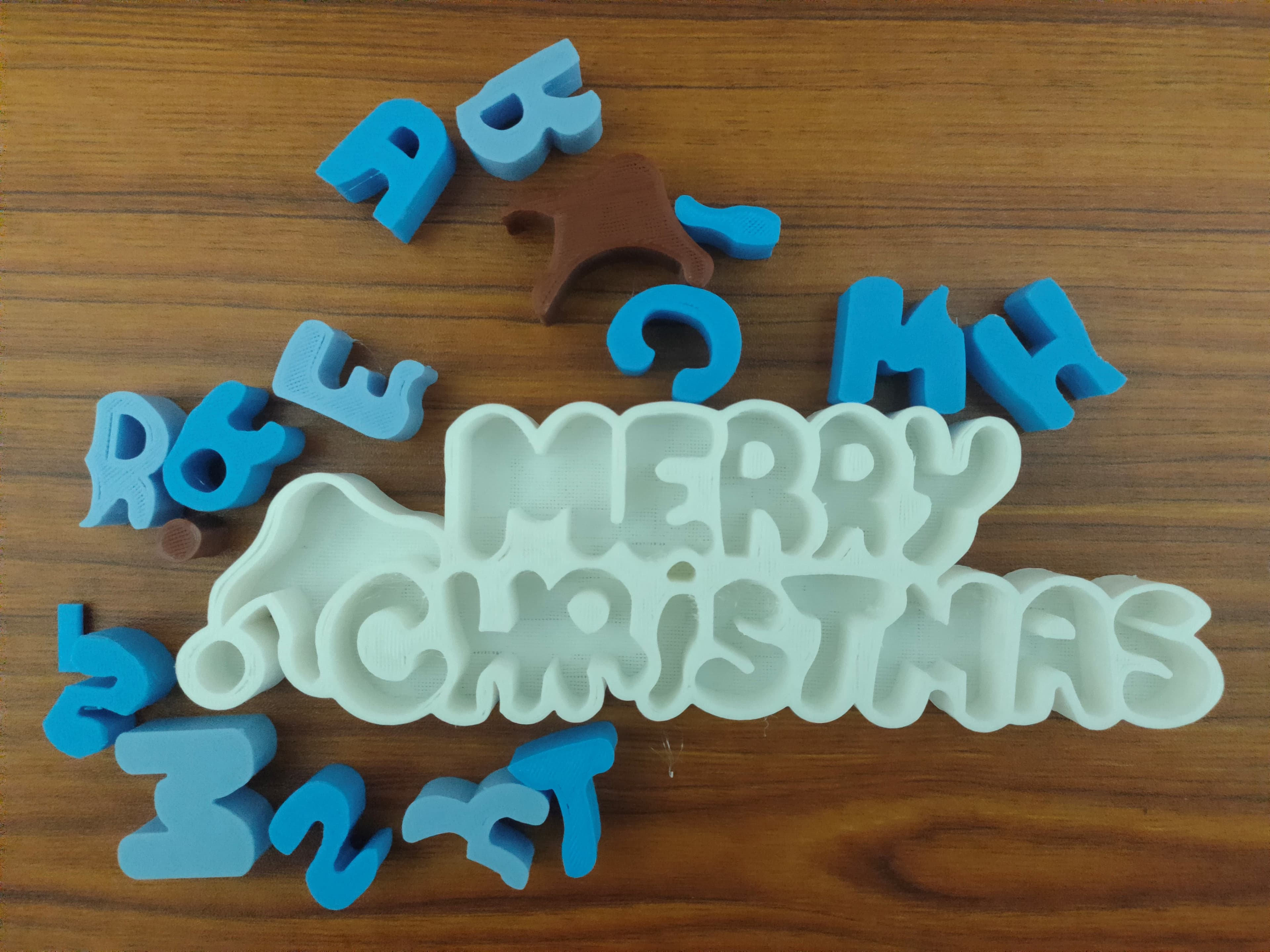 Christmas decoration (Different letters STL files) 3d model