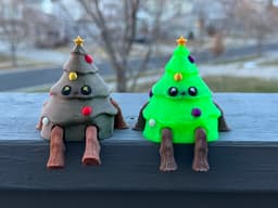 Teal Cat Creative Tree Dude 3d model