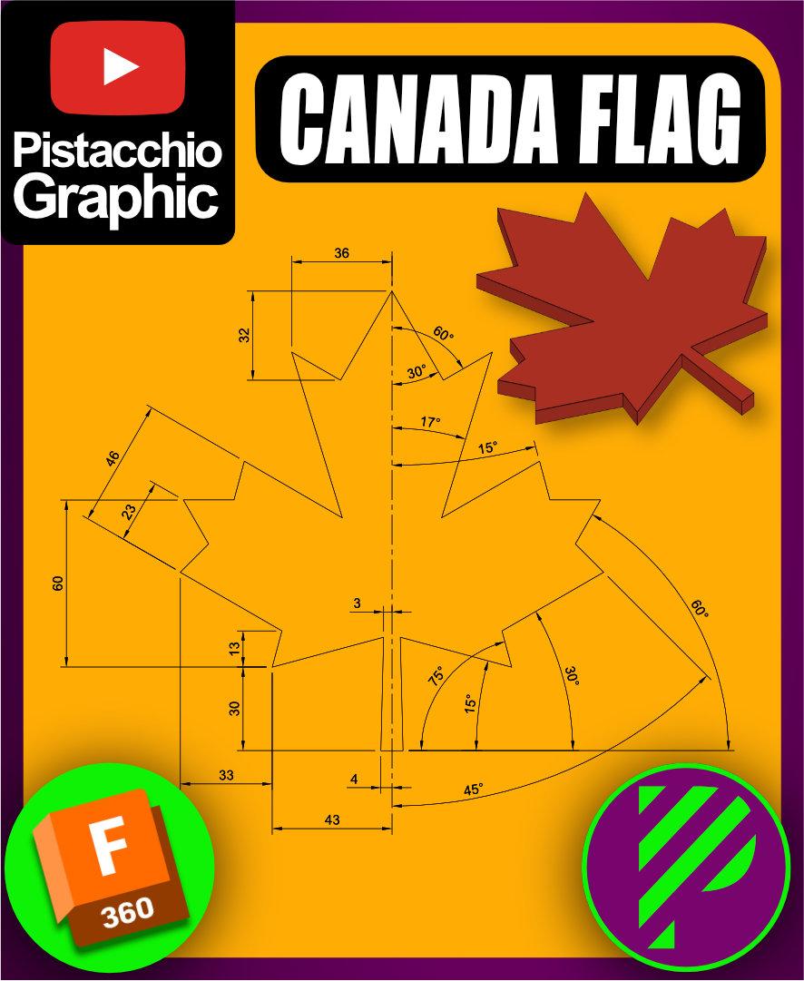 #83 Canada Flag | Fusion | Pistacchio Graphic 3d model