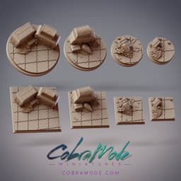 Treasure Vault Base Pack (8pcs) - Round and Square Versions 3d model