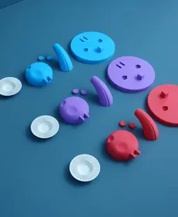 Mushroom coat hook / hanger 3d model